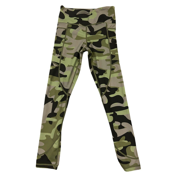 Zyia Active Green Camo High Rise Compression Leggings Women’s Size 2 Yoga Gym - Picture 1 of 3